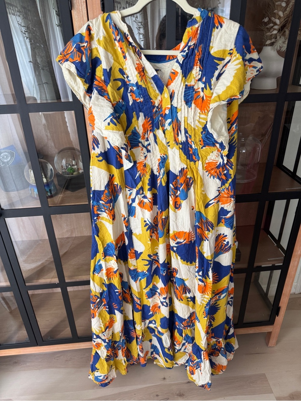 Anthropologie Maeve Cassandra maxi dress plus size ruffle floral flutter spliced